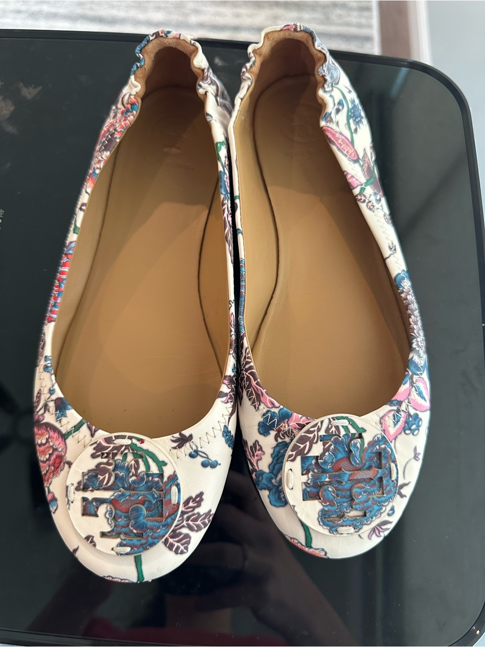 Tory Burch Minnie travel ballet flats size 7 leather